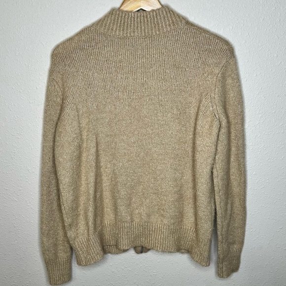 Olivia Sky Tan Zip Up Sweater - Picture 3 of 5